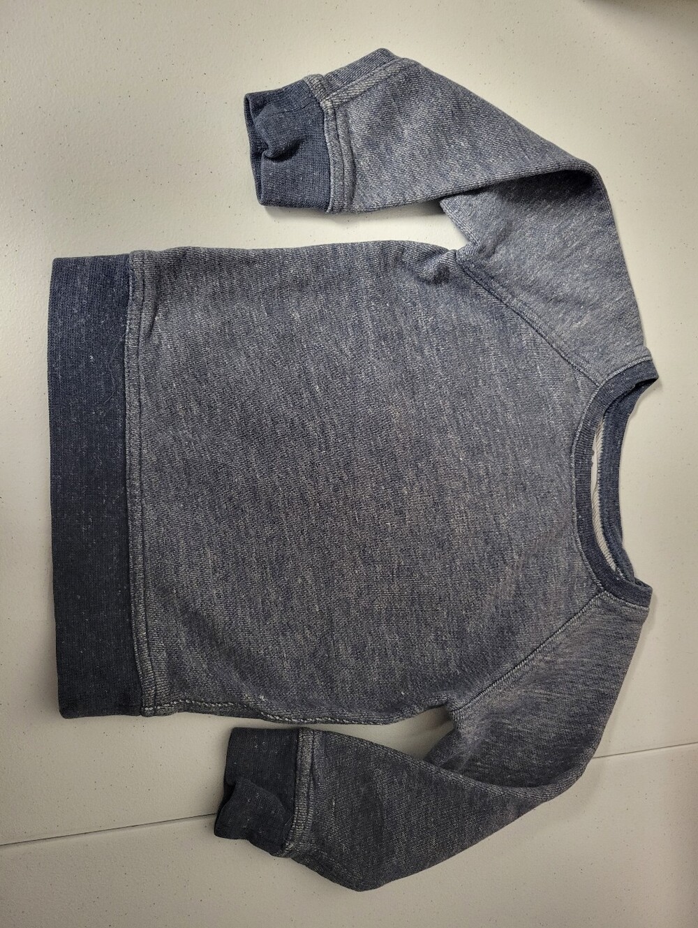 Everlane Baby Toddler 2T Crewneck Hoodie Sweatshirt Heathered Blue 100% Cotton